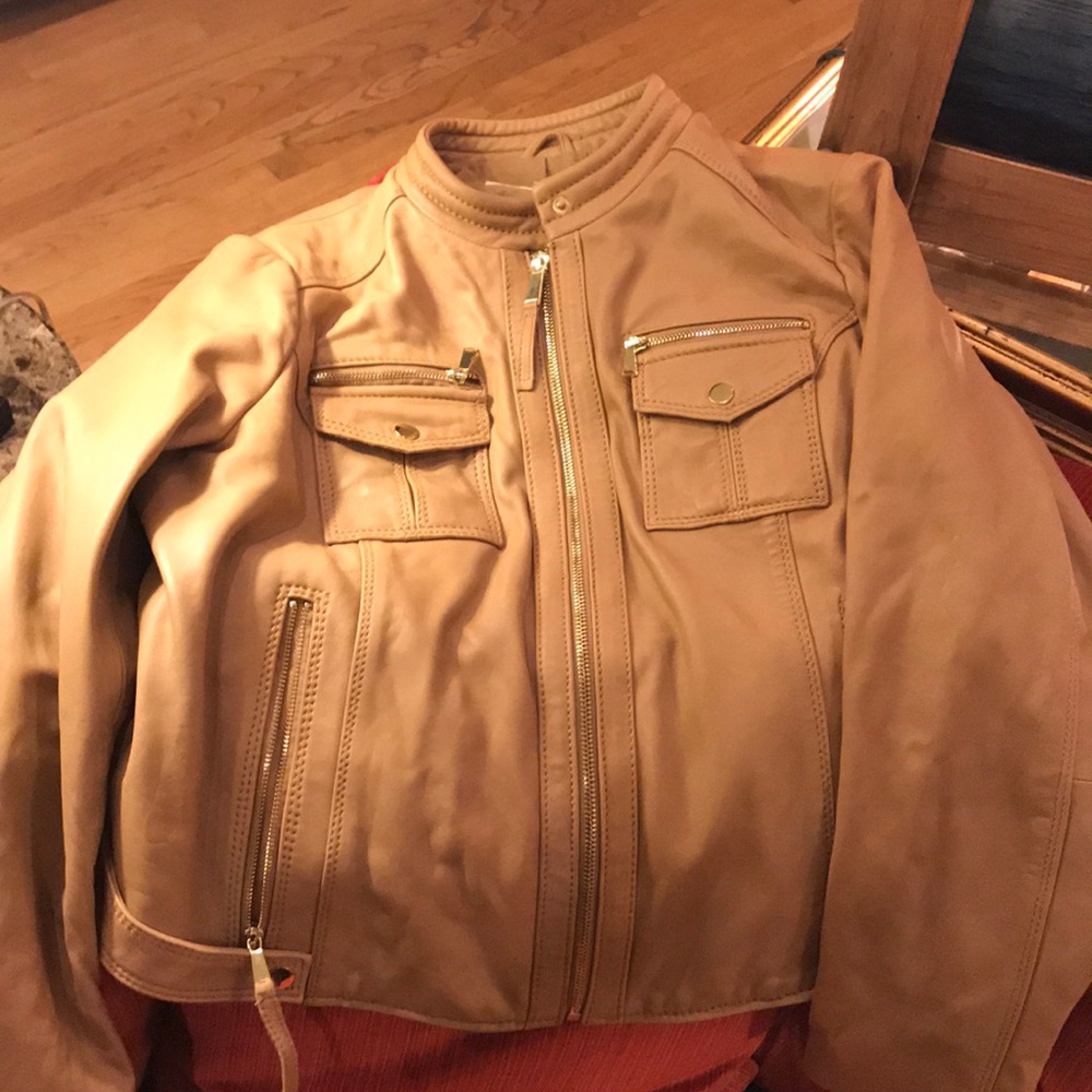 Boston Proper Woman Leather Moto Jacket Size XL